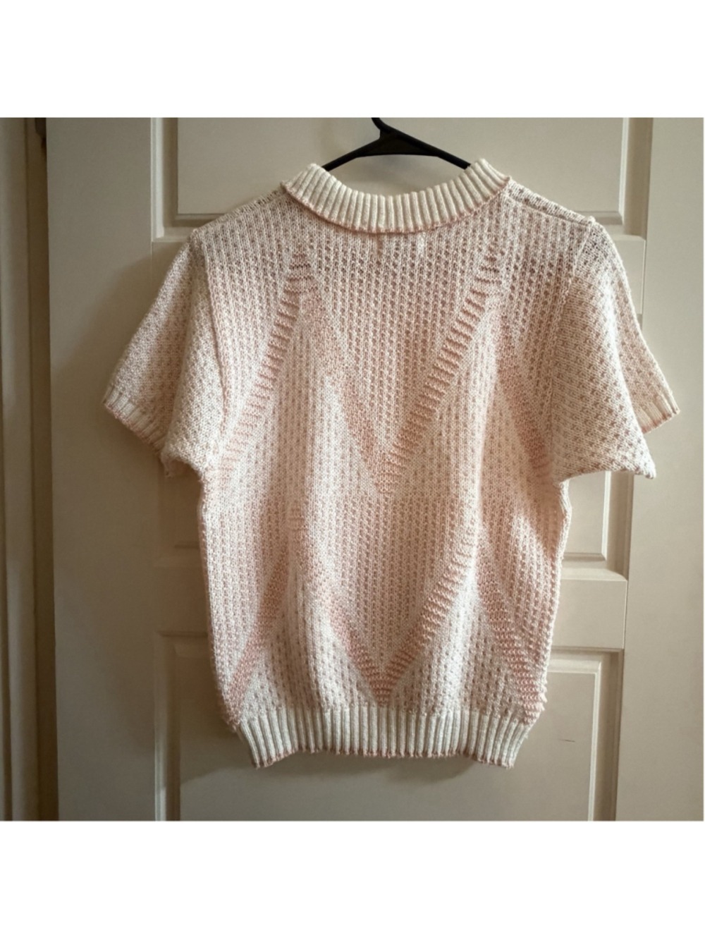 Vintage 80s Pink Pastel Knit Polo - Size Small - Picture 3 of 8
